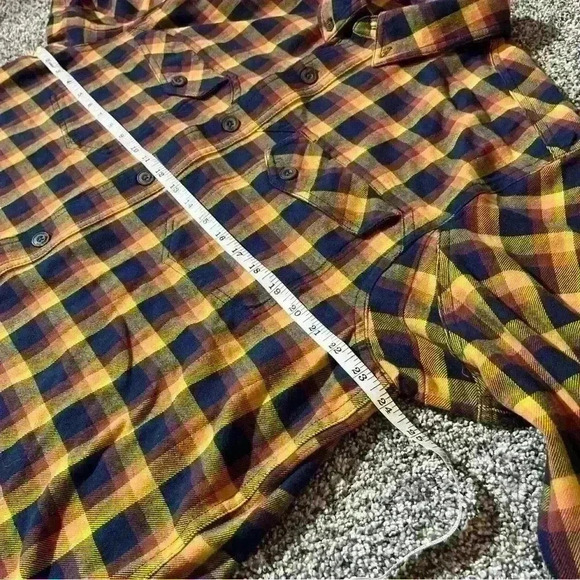 Duluth Trading Co Free Swingin Flannel Standard Fit Shirt Mens Large Tall - Picture 9 of 11